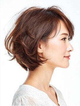 クラゲヘアー/小顔/ココアベージュ/オリーブグレー/川西