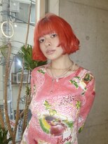 オーオシカシカスペース(OOO YY Space)&nbsp;暖色カラーのボブスタイル