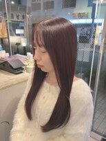 ティティアンバイイザ(titian by IZA) 〇ブリーチなしダブルカラーチェリーレッドレイヤーカット艶髪