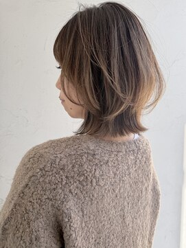 ジュエ ヘアー デザイン(Jue hair design) 白髪ぼかし&くびれボブ／４０代／知立市／刈谷市