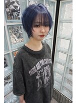 アイダブリューティー ヘア デザイン(IWT hair design)&nbsp;Navy blue × layer short