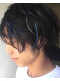 濃淡つけたブルーグレー