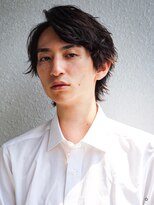 好感度アップ　ビジネス ウルフ ミディアム　スーツ　30代