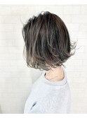 【Alma】外ハネボブ☆バレイヤージュアッシュブラウン