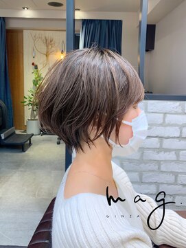 マグ ギンザ(mag ginza) 【mag ginza】絶壁解消!!横顔美人なオトナのパーマショート
