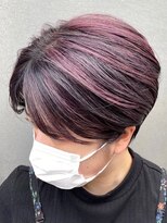 アース 三ツ境店(HAIR&MAKE EARTH) ピンクハイライトのハンサムショート