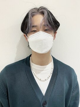 ヘーゼル 博多(HAZEL.) 【HAZELリョケ】メンズセンターパートインナーカラー