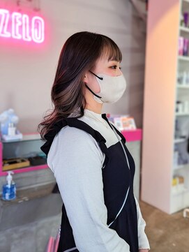 アンゼロ(UNZELO) イヤリングカラーにちょい足しバングカラー