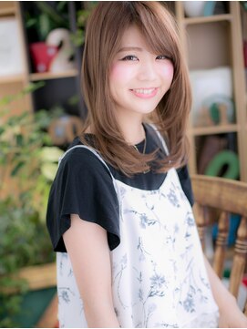 カバーヘア イヴ 戸頭店(COVER HAIR EVE) 斜めバングカーキグレージュ流れシャギーc5戸頭20代30代40代!