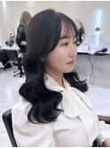 マチルダボブ×ピンクベージュ×丸型×逆三角形 大阪 梅田