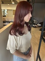 ライリー(riley) ブリーチ無しボルドーカラー