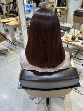 ヘアーメイクブランニュー セントラル 西大寺店(hair make Brand new central) 髪質改善 ピンクブラウン