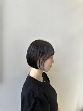 アース 上本町店(HAIR&MAKE EARTH) 大人美人イメチェン大人丸みボブこなれヘアチェリーブラウン