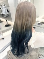 アールプラスヘアサロン(ar+ hair salon)&nbsp;Milk tea color blue gradation