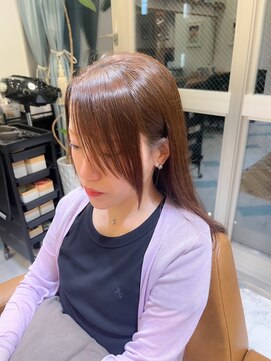 ロンドエニカ 大宮(Lond enika) 切りっぱなしボブエアリーロングピンクブラウン美髪のススメ