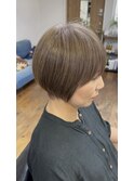 大人美人ショート/脱白髪染めハイライト