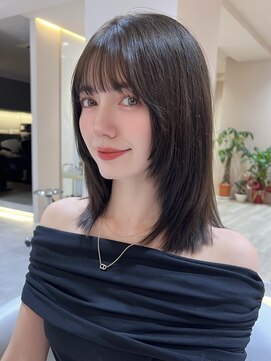 サンド ミュウ 横浜店(sand mieu) ボブディオリーブベージュ髪質改善縮毛矯正フェイスレイヤー