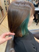 キャラ 池袋本店(CHARA) オススメ！イヤリングカラーでグリーンに【ウルフ/池袋/大村】