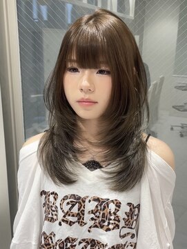 ニューヨークニューヨーク 三宮駅前店(NYNY) ハッシュカット×オリーブグレージュ