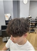 無造作波巻きパーマ