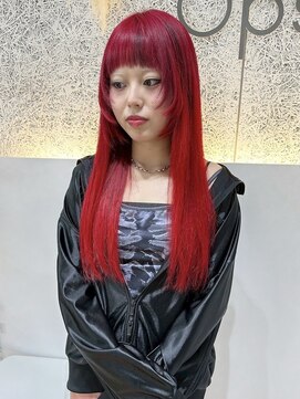 オプス 大名店(Ops) ☆赤髪エクステ×鮮やかロング