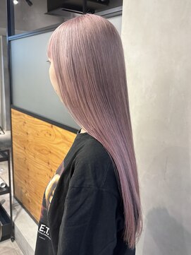 ケアブリーチペールピンクロングレイヤー