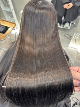 ファビ 渋谷(Fab) くびれヘア/暗めカラー/アプリコットオレンジ/縮毛矯正