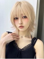 イル 栄(iLe.)&nbsp;ミルクティーベージュダブルカラーブリーチカラーレイヤーカット
