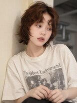 ノラ シブヤ(NORA) 小顔ミディアムパーマミディアムデジタルパーマボブパーマ前髪