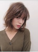 大人かわいい外ハネミディ 担当山下