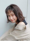 切りっぱなしボブ オン眉 ゆるふわ ★★
