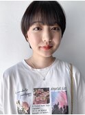 抜け感マッシュショート×ニュートラルブラック