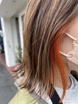 ヘアーエポック(hair epoque) インナーカラー /オレンジ/ハイライト/ダブルカラー/30代40代