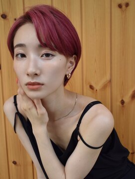 ブゾン(buZon) 【buZon ブゾン】ベリーピンク×大人ショートボブ