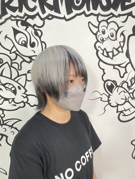 トリックストア(TRICK STORE) 【ウルフ】ホワイトシルバー×ブラック【インナーカラー】