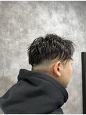 ベリーショート/ダークアッシュ/ニュアンスパーマ/韓国マッシュ