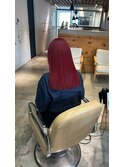 レッドカラー20代30代40代ハイライトブリーチダブルカラー立川