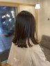 【透明感ツヤカラー】カット×透明感ツヤカラー×トリートメント×トルケア