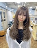 ホワイトラベンダーハイトーン外国人風透明感大人可愛い韓国
