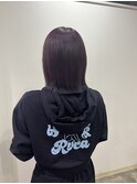 ラベンダーショコラ 毛先カラー