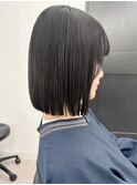 小顔ボブ×美髪[ぱつっとボブ/縮毛矯正/横浜韓国]