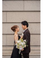 ソノ(sono)&nbsp;前撮りヘア　花嫁ヘアメイク　アップスタイル　ベロアリボン