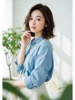 フルショウ 栄店(FURUSHO)&nbsp;透明感カラーゆれる外ハネボブ×くすみベージュ　レイヤーボブ