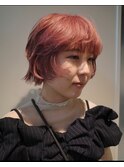 ピンクショートボブ