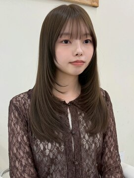 シェノン サントル(CHAINON CENTRE) 梅田/黒髪/クラゲヘアー/オリーブグレー/小顔/ココアベージュ