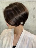 小顔ショート　マッシュショート　菱形シルエット