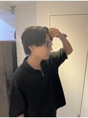 襟足ありセンターパート