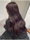 エアリーロング/美髪/ピンクブラウン/グレージュ/レイヤーカット