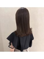 アンドワン 自由が丘(&ONE) 【&ONE 自由が丘】くすみブラウン×切りっぱなしミディアム