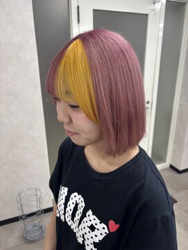 テーラヘアー 蘇我2号店(TELA HAIR) ピンク×イエロー